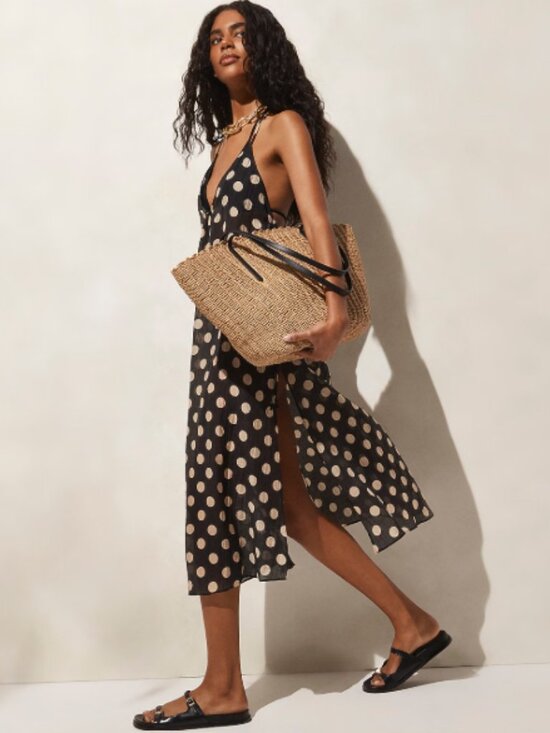J. Crew Other - JCREW - NWT Swim Cover-Up - Crinkle side-tie dress in dot print. XXS